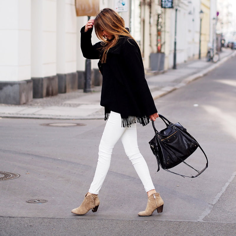 gray low ankle boots