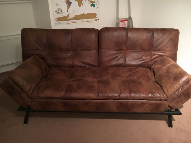 dark brown sofa bed