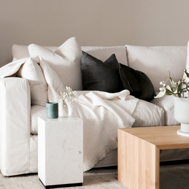 modern sofa with neutral colour