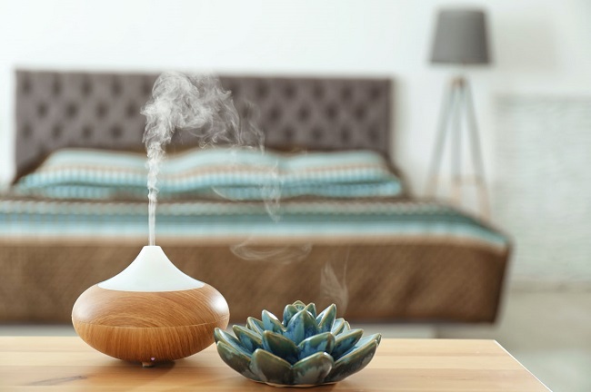 picture of a humidifier in the bedroom