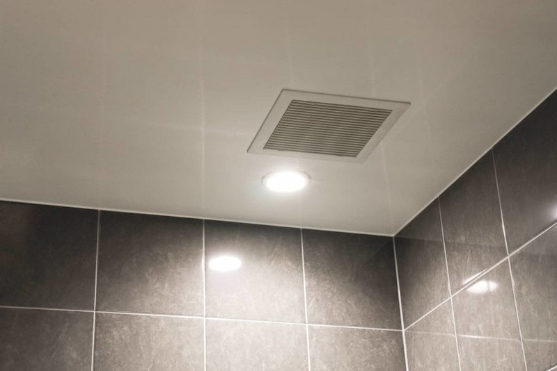 Ceiling Exhaust Fan in a Bathroom 