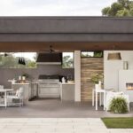 outdoor space with kitchen