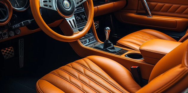 leather interior of a car