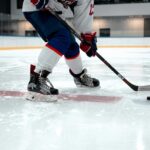 close up of a hockey player on the ice