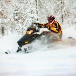 man with a snowmobile jacket