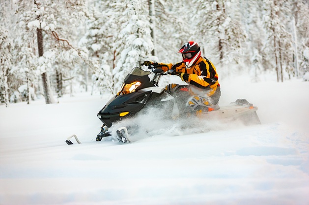 man with a snowmobile jacket